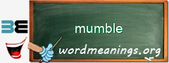 WordMeaning blackboard for mumble